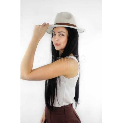 100% естествена Virgin Remy черна лейс фронт перука серия Белисима