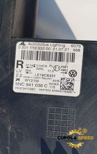 Far dreapta full LED 5nc941036c Volkswagen VW Tiguan 2 [facelift] AD1