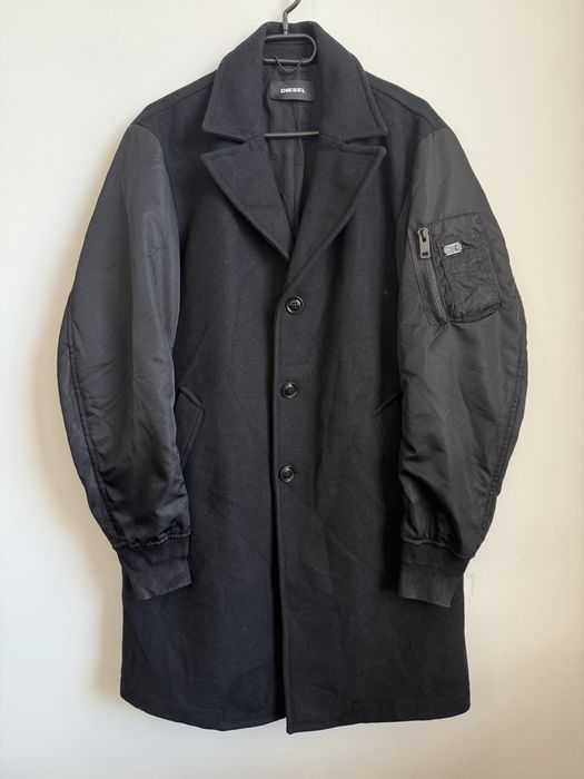 Мъжко вълнено палто Diesel Hybrid Bomber Jacket