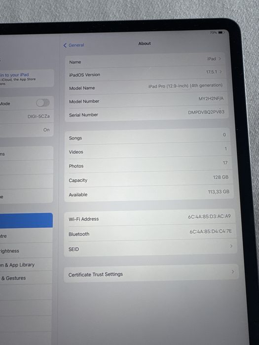 Apple iPad Pro 12.9” Gen 4 128GB Wi-Fi + Apple Pencil + Husă Pipetto