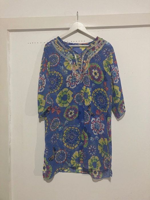 Rochie de plajă purtată o dată , paiete, mărimea M-L
