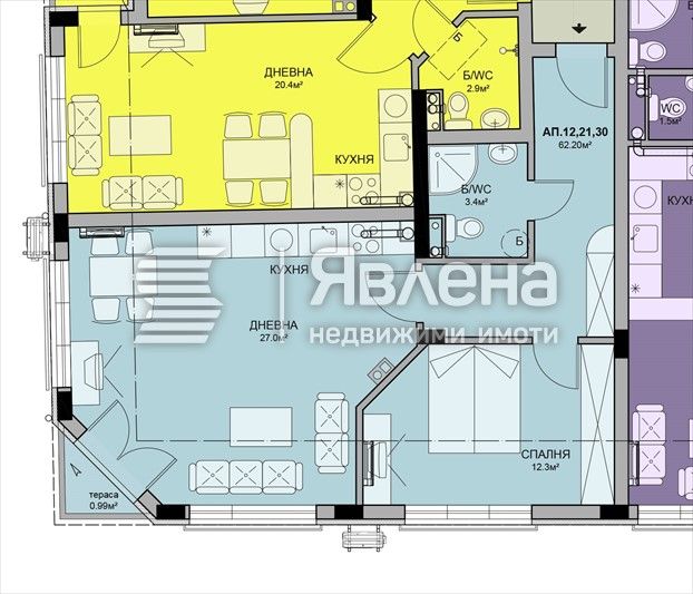 Продава се Двустаен апартамент в Бургас, Меден рудник - зона В - 80 кв.м за 750 €/кв.м - Снимка #4