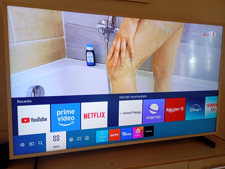 Tv Smart Samsung Quled 4k 140 cm one conect telecomandă originala ramă originala suport de perete Samsung original complect echipat generație nouă