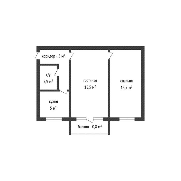Продаётся 2-комнатная квартира 101-серии на АЙБЕРГЕНОВА - Этаж 3 из 5