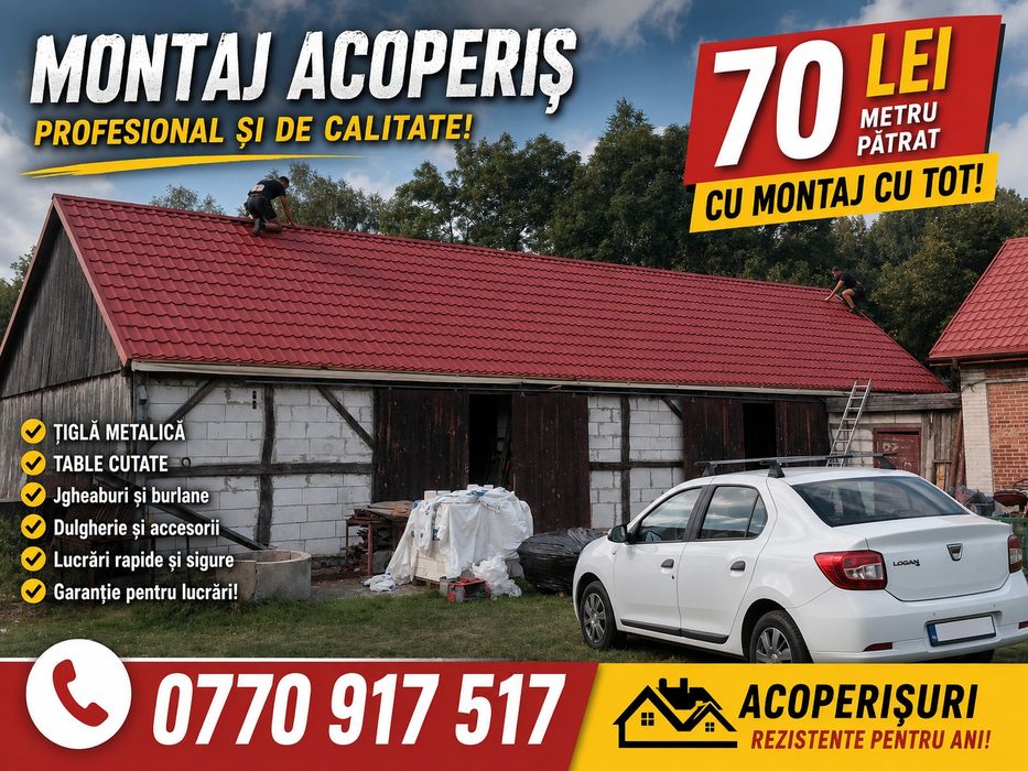 Executam acoperisuri si reparații de urgența