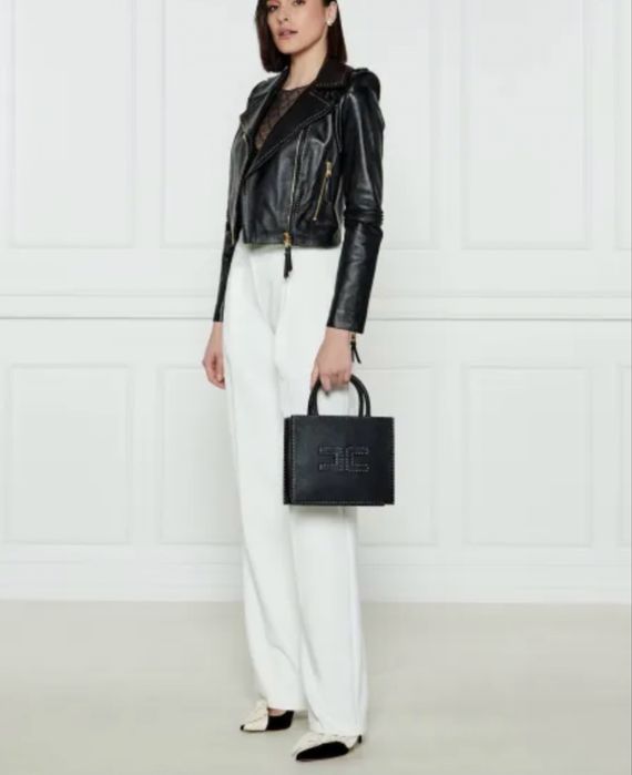 Elisabetta Franchi дамска черна чанта