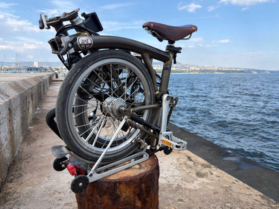 Brompton M6R Raw Lacquer – 6 скорости, динамо, багажник, седло Brooks