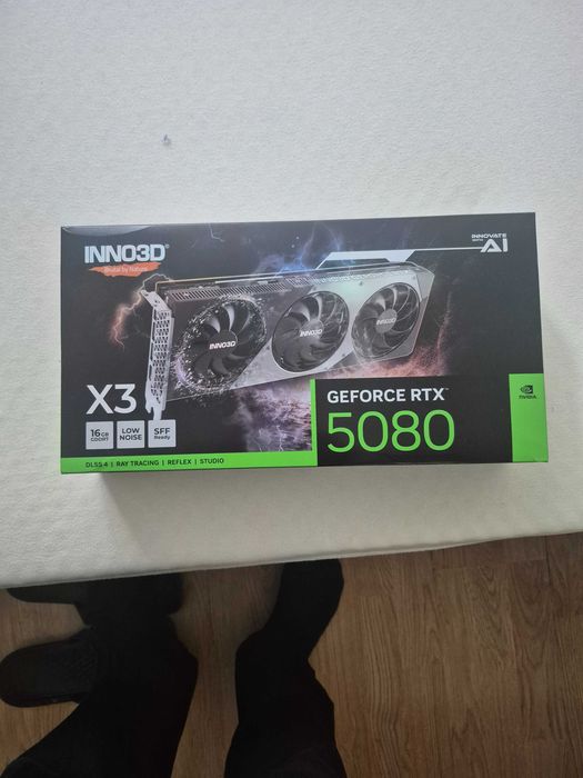 INNO3D GeForce RTX™ 5080 X3 с воден блок от Alphacool.