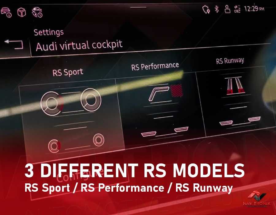 Tema RS Ceasuri Virtual Cockpit Gen2 Audi A6 C8 A7 4K A8 Q8 e-tron