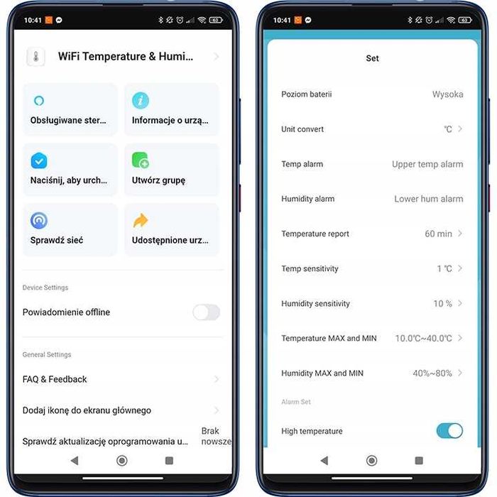 Смарт WiFi Термометър и Влагомер Tuya, Дигитален Сензор, Smart Life