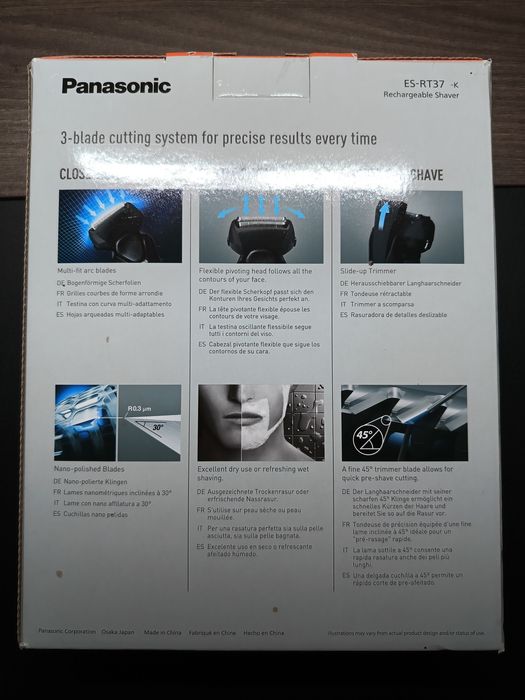 Aparat de ras Panasonic ES-RT37-K503, Wet&Dry