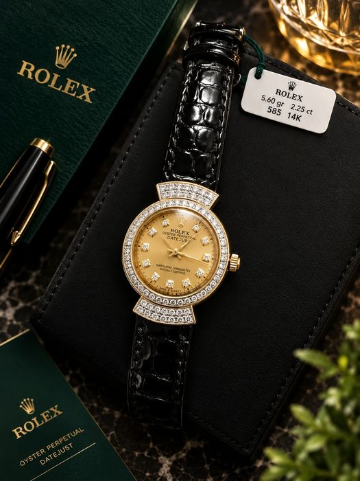 Золотые часы Rolex с бриллиантами