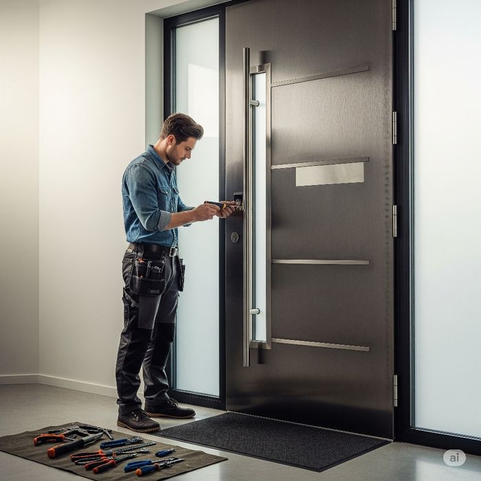 Установка и регулировка доводчиков двери в Астане. Плотник