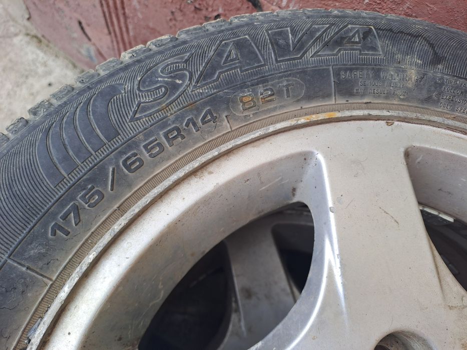 Jante aliaj Peugeot R14 + Cauciucuri 175/65/14