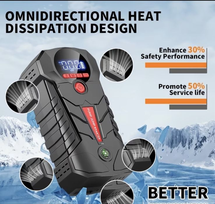 50евро до края на седмицата. Jump starter/Стартова батерия с компресор