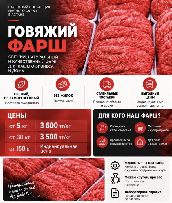 НЕ замороженный фарш 3500