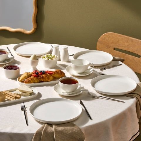 Сервиз за Закуска от 38части Karaca Stream Pure Favaro Бял Порцелан