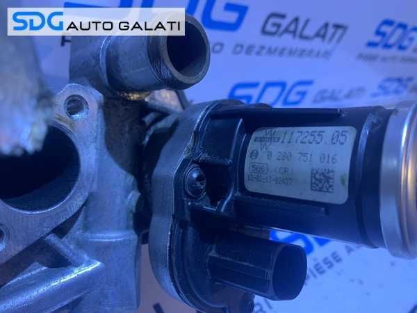 Racitor Gaze cu Supapa Valva EGR Skoda Octavia 2 1.6 TDI CAY CAYC 2008 - 2013 Cod 03L131512C 03L131512CF 0280751016 [D0386]