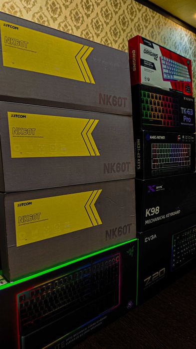 НОВЫЕ! Продам механическая клавиатуры RAZER, HyperX, АОС, EVGA, Kitcom