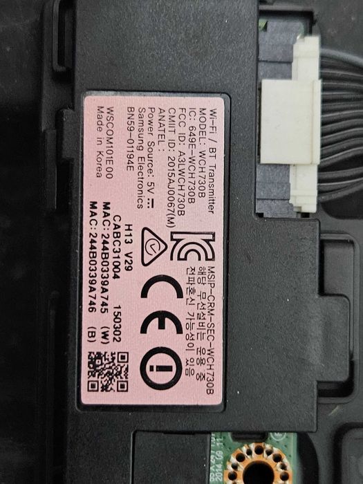 Placa wi-fi TV SAMSUNG UE55JU7500L modul Wi-fi cu mufe