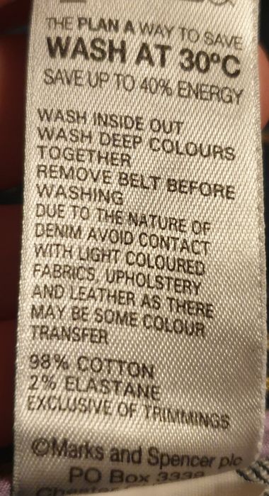 Fusta midi din denim Marks & Spencer, marimea 42