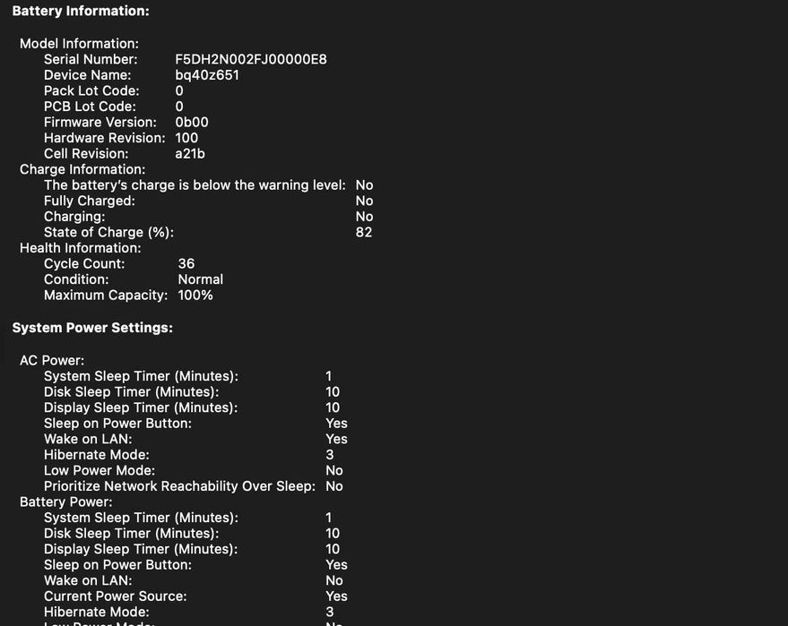 Macbook Pro 16 M3 Pro 18GB/512GB Silver Battery 100% cycle 36