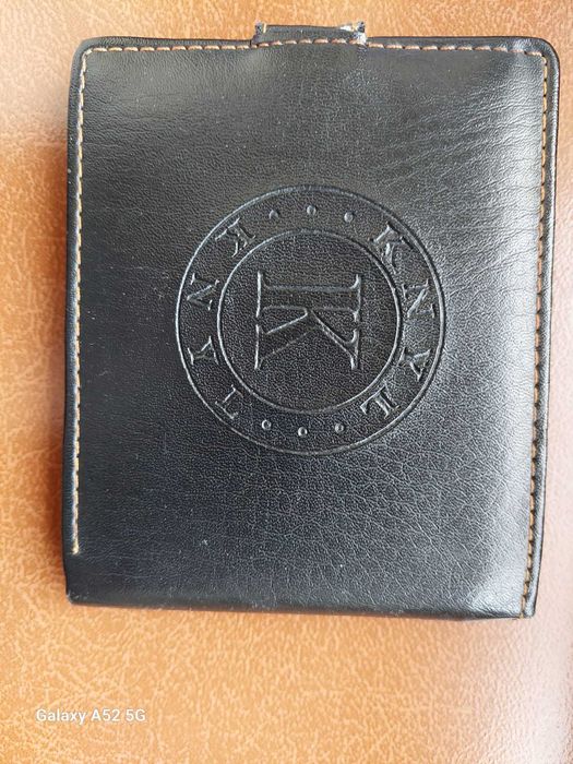 Cadou portmoneu/Portofel bărbați - KNYL, maro, din piele