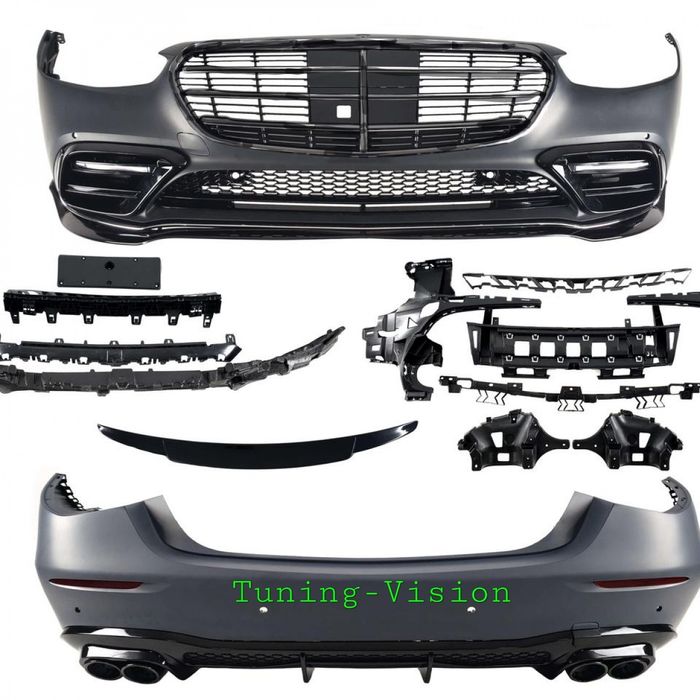 W223 AMG пакет+BRABUS пакет броня спойлер дифузьор накрайници прагове