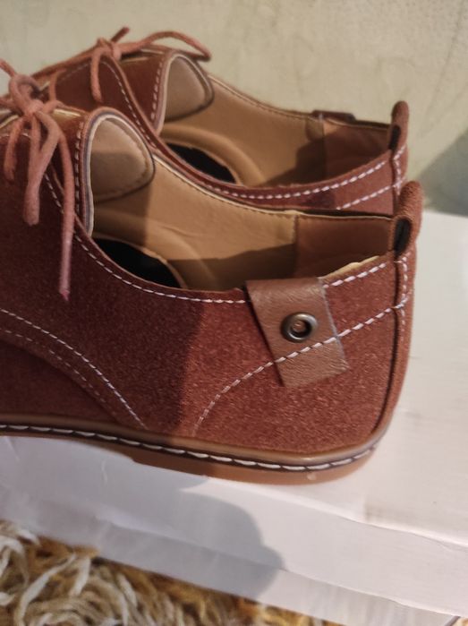 Мъжки обувки естествен велур