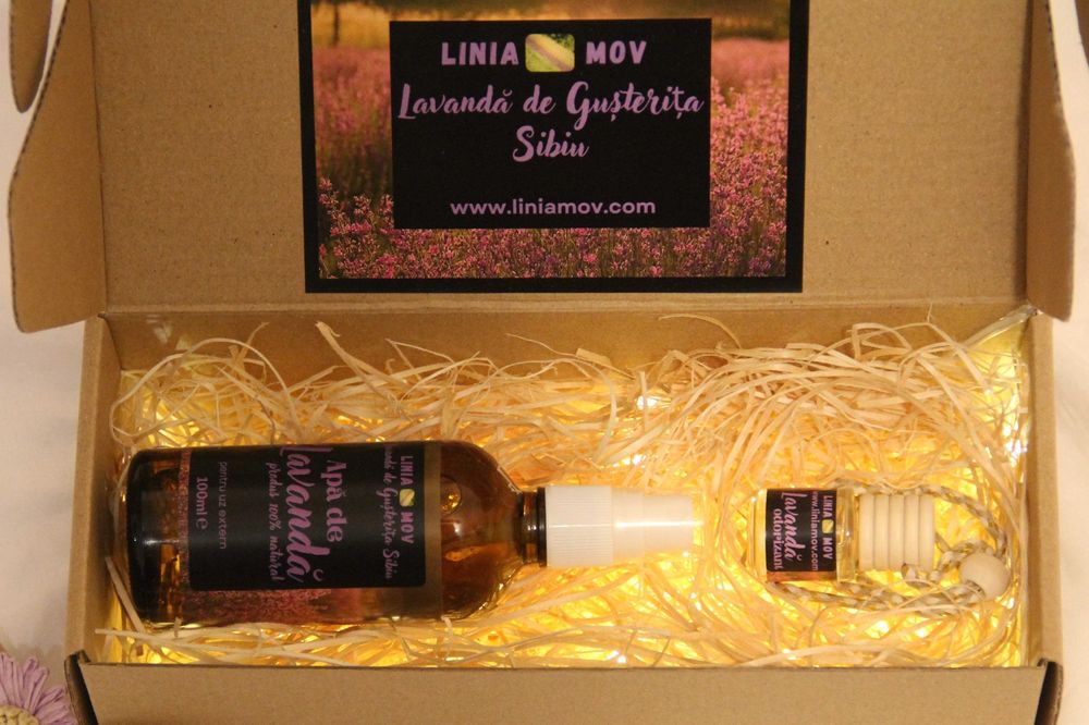 Linia Mov - Pachet Prospețime Dark: odorizant + apă de lavandă