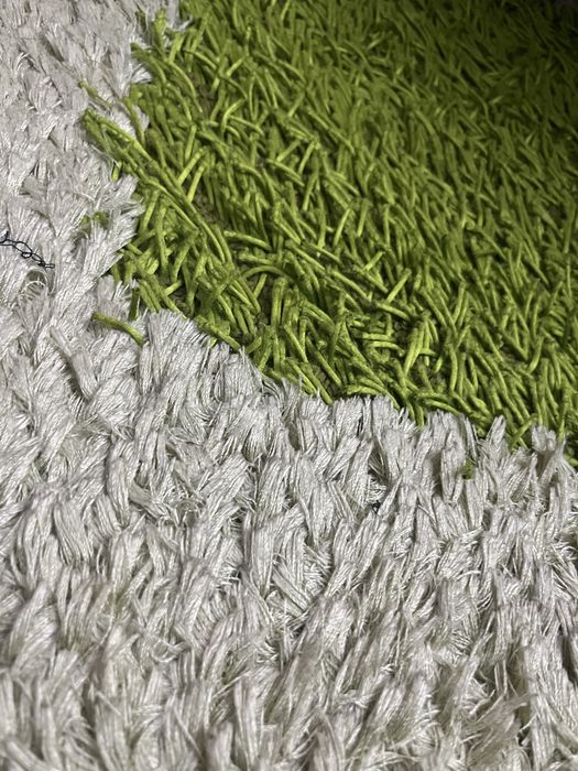 Ковёр Зелёный с высоким ворсом