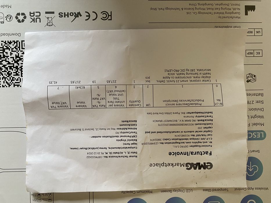 Cantar corporal, smart, Defiro. 180 kg