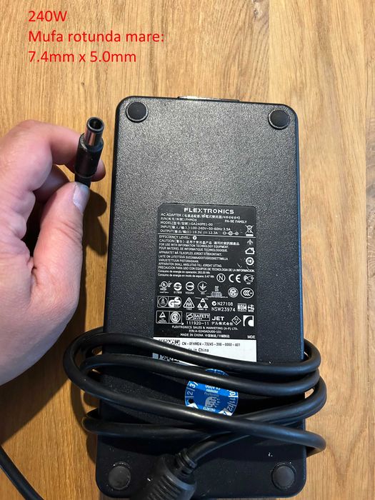 Incarcator laptop Dell 20V - 65W, 90W, 130W, 180W, 240W