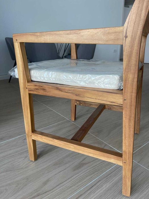Scaun Terasa | Lemn masiv de tec cu finisaj natural Raki  |