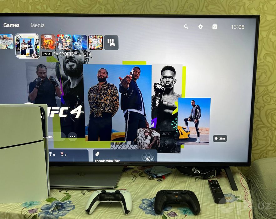 PS5 Slim 1TB Digital + 2 DualSense + 16 игр | Идеальное состояние