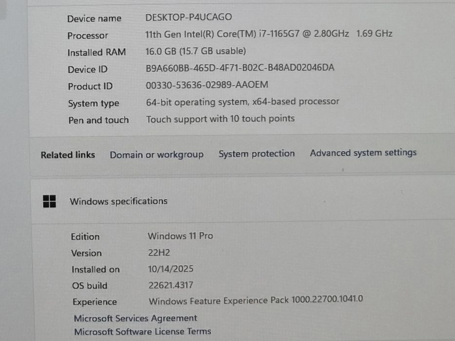 vand laptop Dell Latitude 7520.15.6"FH Touchscreen.i7 1165G7.16 Gb.Ssd 256Gb