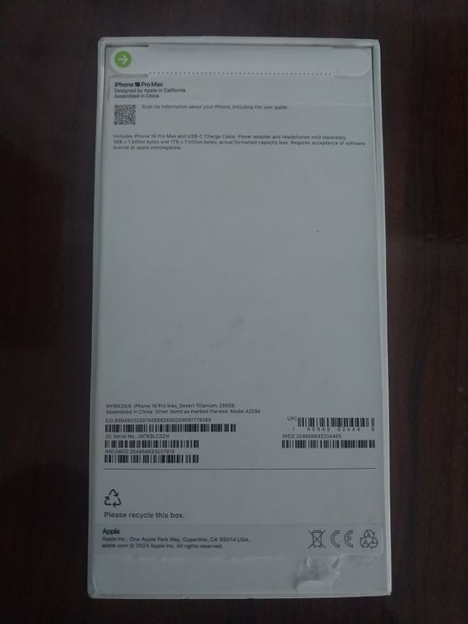 IPhone 16 pro max 256 yengi