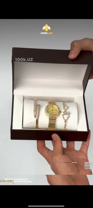 Soat va bilaguzuklar to'plami ayollar uchun

 - Qizlarimiz va ayollari