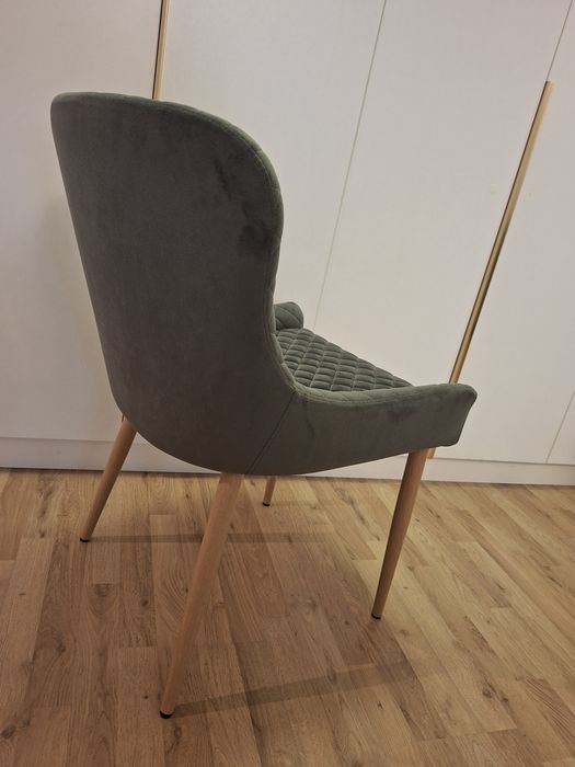 Scaune tapitate gri inchis 5 buc