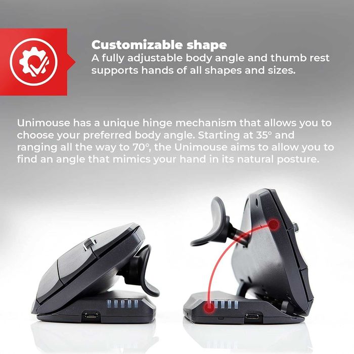 Contour Unimouse Wireless Vertical 35–70° Dreapta
