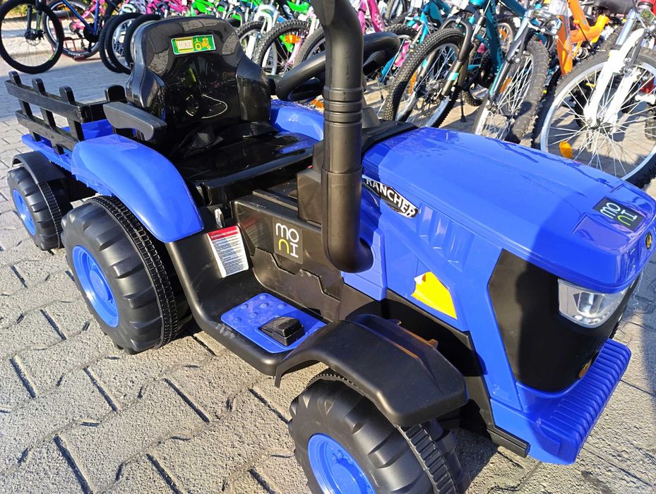 TEXAS акумулаторен трактор с ремарке RANCHER син