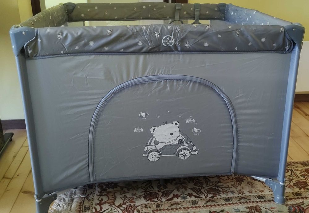 Преносима бебешка кошара за спане и игра Lorelli Game Zone, Silver Blue Car