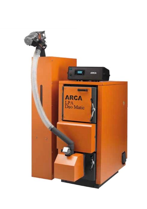 Centrală pe peleți ARCA 25 kW + rezervor peleți + puffer