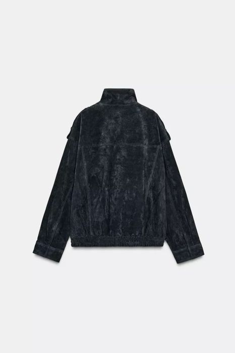Jaceta/geaca piele intorsa naturala Zara (YSL) masura L