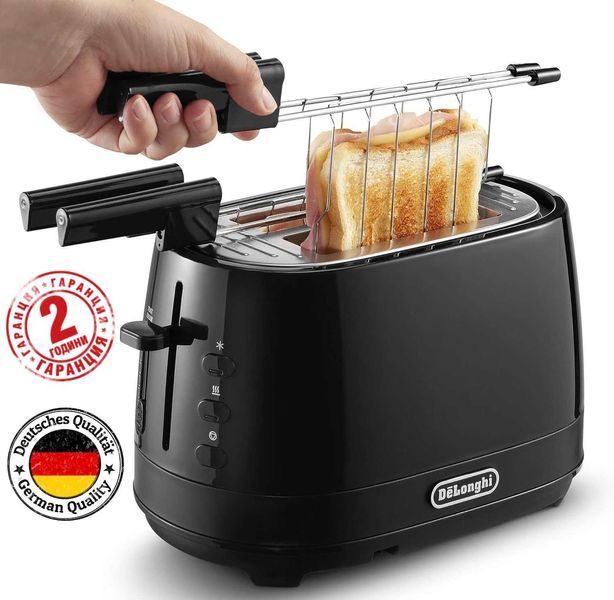 ПРОМО Нов Мощен Тостер DeLonghi CTLAP2203, 550W с Гаранция