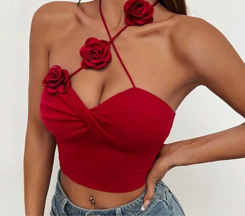 Червено бюстие от Shein