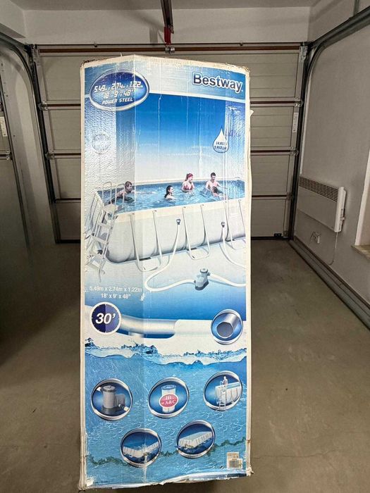 Голям басейн Bestway Power Steel 549x274x122 см – комплект
