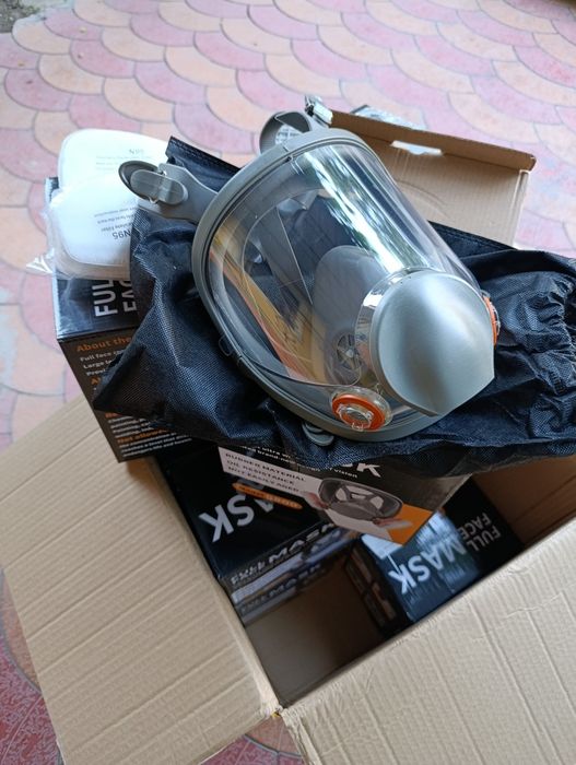 Противогаз маска protivagaz защита от хими полнолицевая респиратор