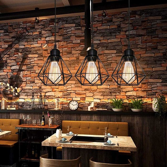 Lampa suspendata( lampadar) 3 bulbi, Retro design, REDUS de la 410RON