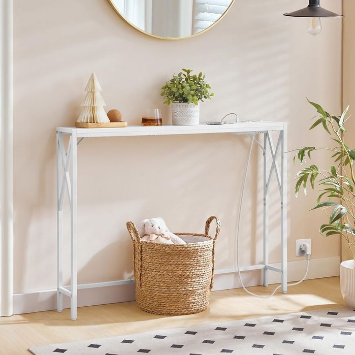 Consola ingusta alba 100cm